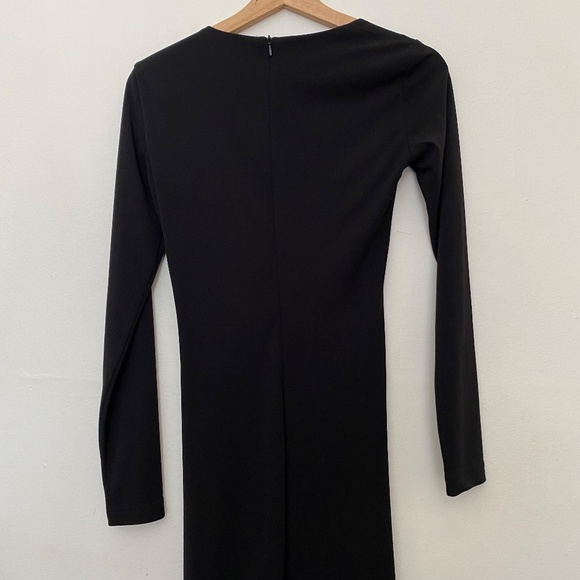Zara Sophisticated Black Long Sleeve Dress - Picture 5 of 7
